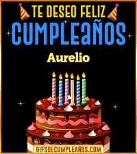 GIF Te deseo Feliz Cumpleaños Aurelio